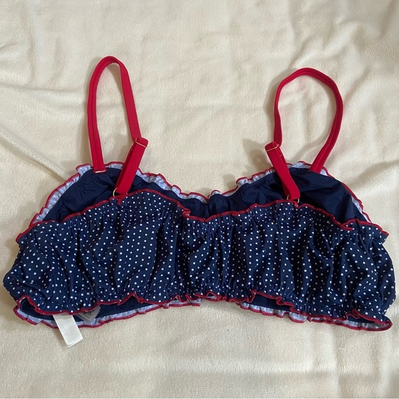 New! Frankie's Bikinis Wonderland Navy Polka Dot Bikini Top 1540 - Picture 4 of 7